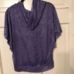 Lavender Burnout Hooded Top